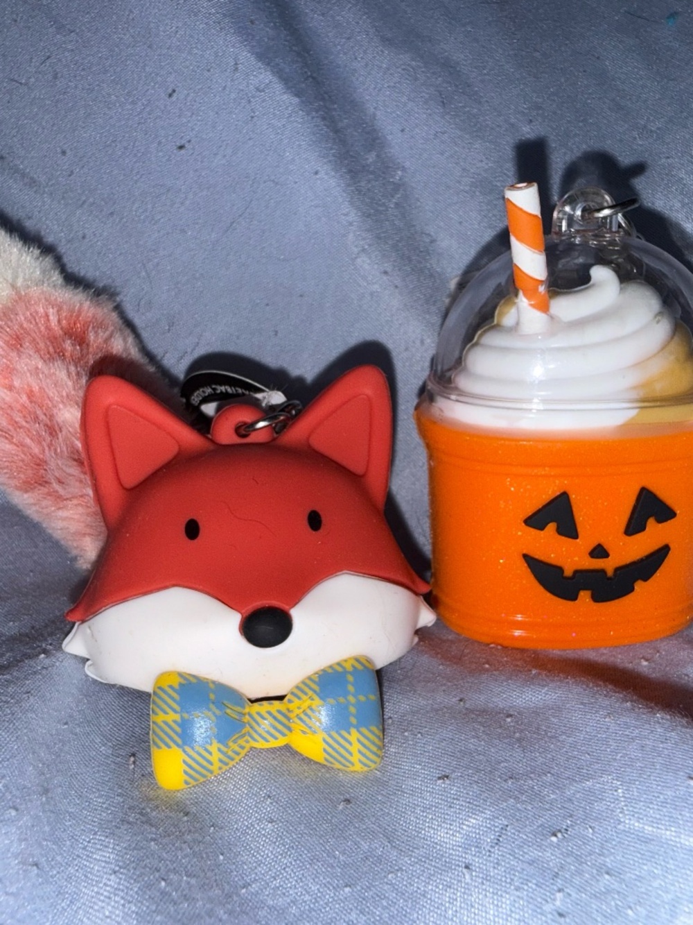 Bath & Bodyworks Fox & Pumpkin Hand sanitizer holders